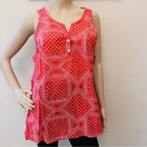 The North Face Red Geometric Sleeveless Tunic